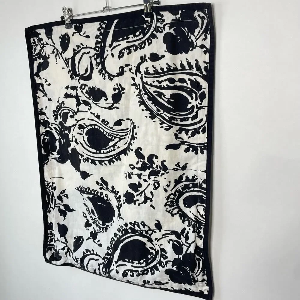 Ralph Lauren Seville Black White Paisley Standard Sham